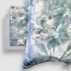 Copripiumino Matrimoniale MIRABELLO in percalle Dipinto di fiori azzurro