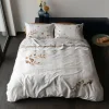 Copripiumino Matrimoniale Raso Alfie Foliage Greige