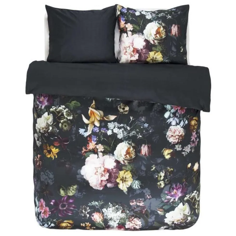 Copripiumino Matrimoniale Raso ESSENZA Fleur Night Blu