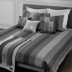 Copripiumino matrimoniale Trussardi in raso NEW TWEED grigio