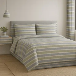 Copripiumino MIRABELLO EMPORIUM Cortina RIGHE BLU e BEIGE