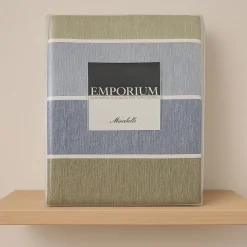 Copripiumino MIRABELLO EMPORIUM Cortina RIGHE BLU e BEIGE