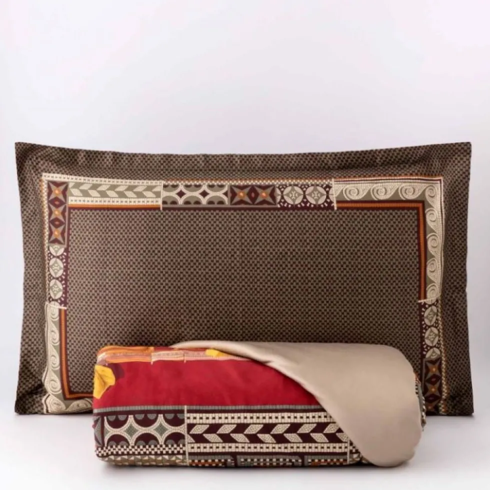 Copripiumino Raso CARILLO HOME Avoé ROSSO