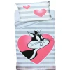 Copripiumino singolo SFUSO per bambini LOONEY TUNES a righe