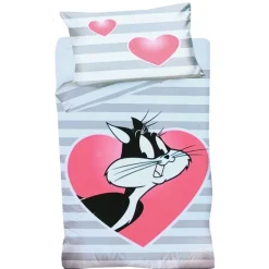 Copripiumino singolo SFUSO per bambini LOONEY TUNES a righe