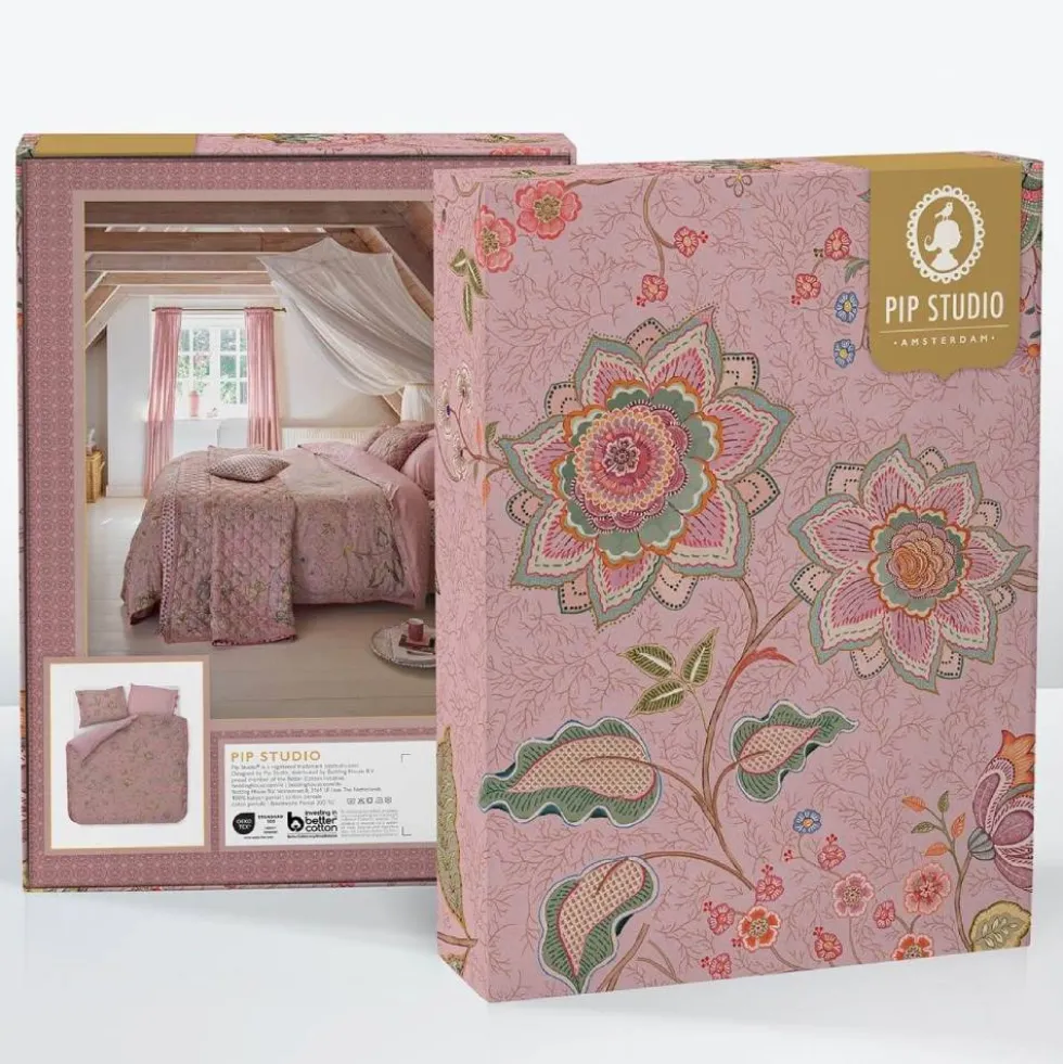 Copripiumone con federe Matrimoniale PIP STUDIO Mumbai Morning rosa