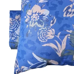 Copripiumone e federe in cotone Bassetti Enne floreale bluette
