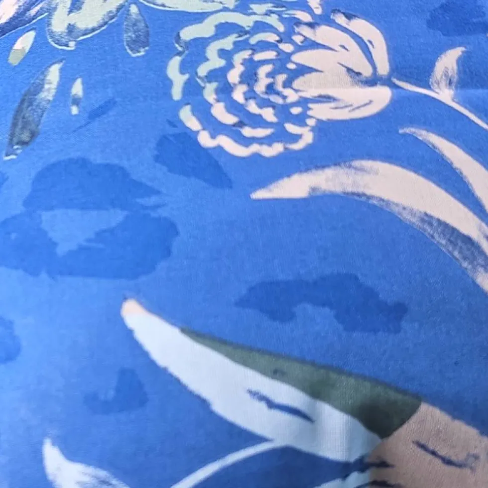 Copripiumone e federe in cotone Bassetti Enne floreale bluette