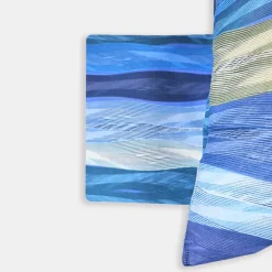 Copripiumone e federe matrimoniale in puro cotone Bassetti Wave Line blu