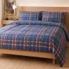 Copripiumone matrimoniale Bassetti Kilt B2 scozzese turchese