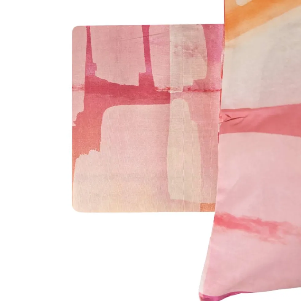 Copripiumone matrimoniale e federe Bassetti Layers rosa