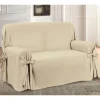 Copripoltrona con laccetti in panama Aprica - 1 posto beige