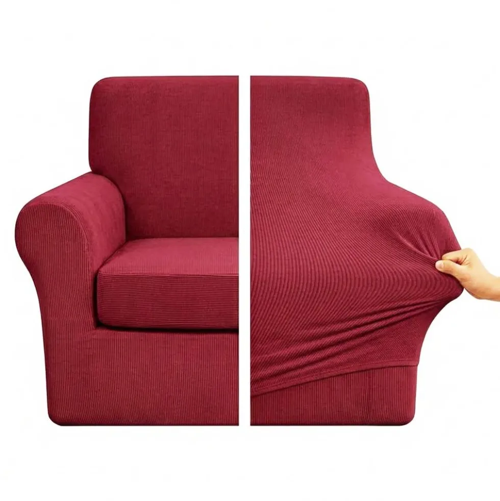 Copripoltrona Estensibile Bordeaux 70-105 cm + Copricuscino