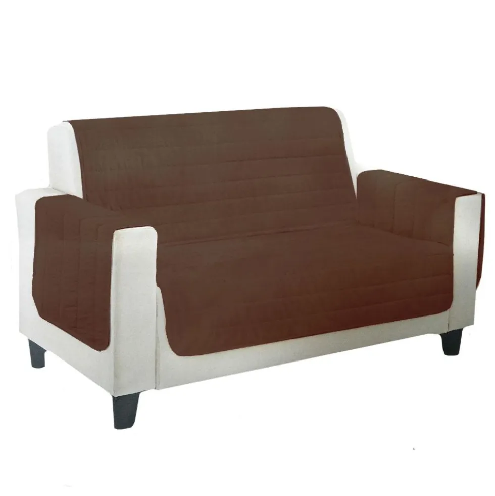 Copripoltrona trapuntata Relax scudo - 1 posto - cacao