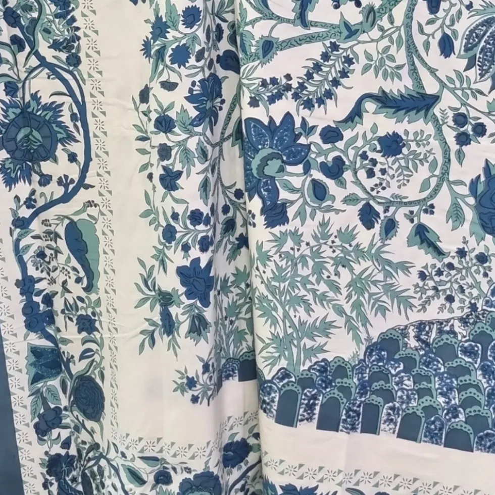 Copritutto Telo arredo BOCCADASSE Blu 250x260 Mezzero disegnato a mano