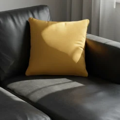 Cuscino Arredo in velluto Borbonese 60x60 Living Ocra con Piping OP