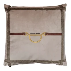 Cuscino arredo in velluto 43x43 cm Borbonese PEGASO beige