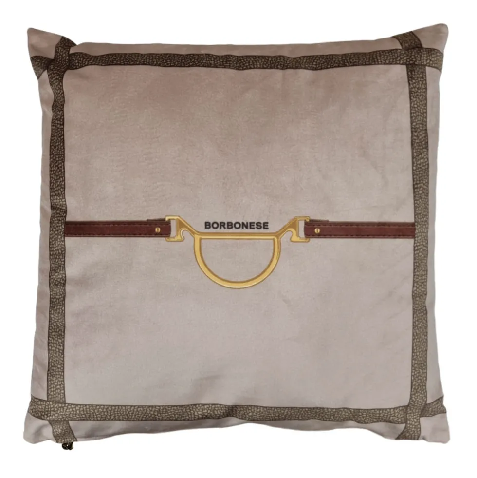 Cuscino arredo in velluto 43x43 cm Borbonese PEGASO beige