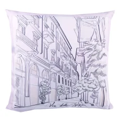 Cuscino arredo Trussardi 60x60 cm Via della Spiga bianco