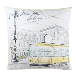 Cuscino arredo Trussardi 60x60 cm Via della Spiga bianco
