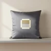 Cuscino Blu Cobalto Borbonese Metropolis 45x45 | Design Iconico