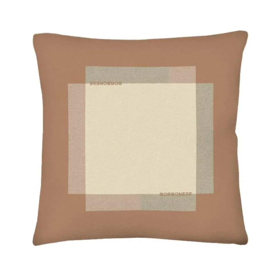 Cuscino Borbonese Metropolis Cognac 45x45 | Raso di Cotone