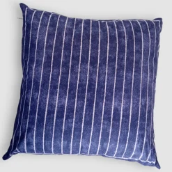 Cuscino Carrara LINE 40x40 puro cotone a righe blu