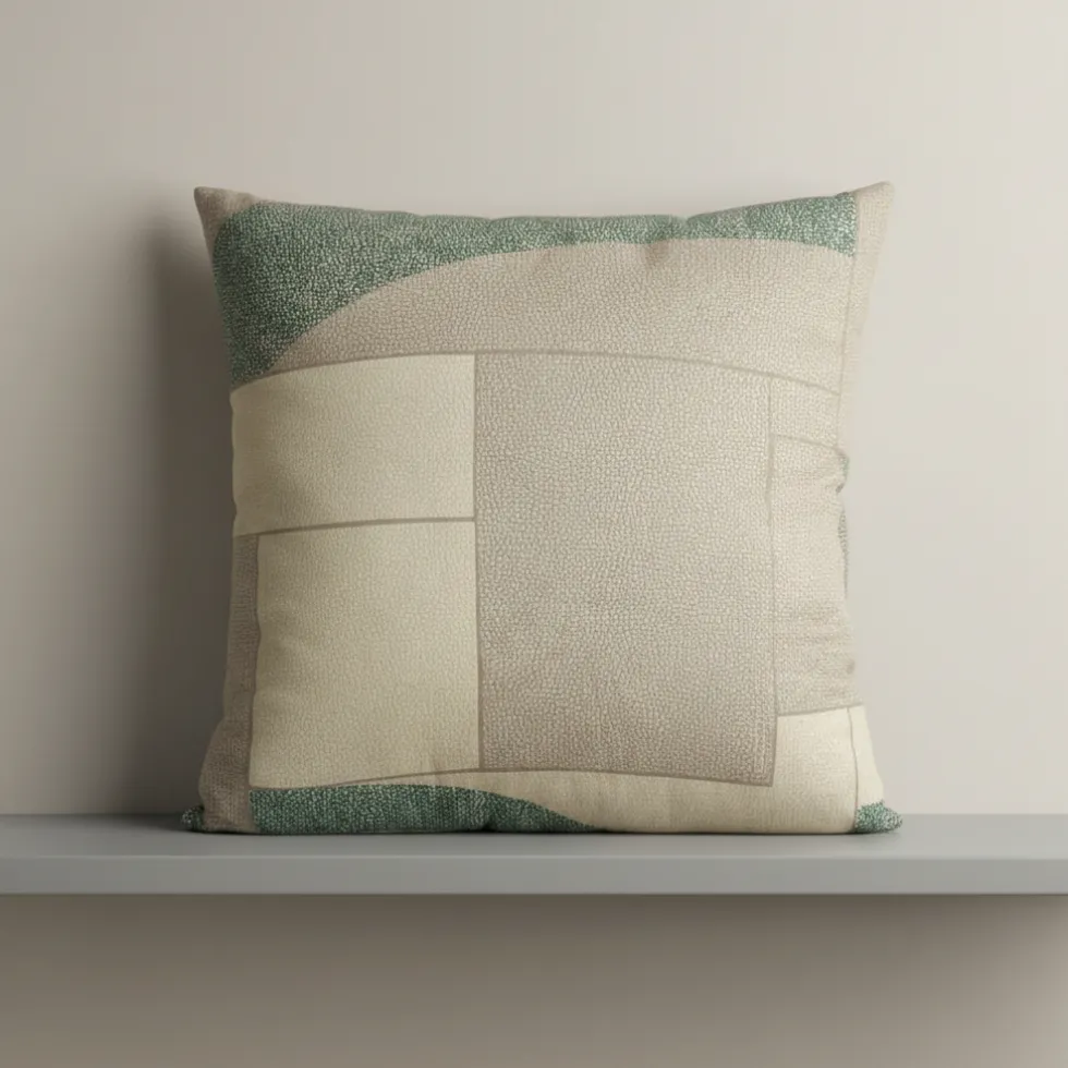 Cuscino decorativo da divano 45x45 Borbonese OP Domino verde