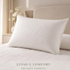 Cuscino letto Guanciale SOFT con fiocchi di Memory