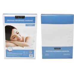 DAUNEX coprimaterasso con angoli matrimoniale in cotone DIAMOND 180x200