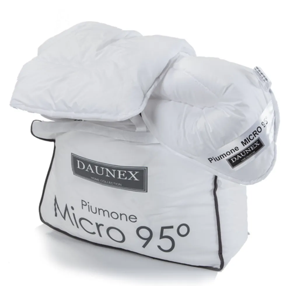 Daunex piumino Anallergico micro 95° Warm piazza e mezza maxi 200x220 bianco