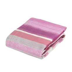 FAZZINI copriletto leggero di cotone ART PAPER matrimoniale fuxia