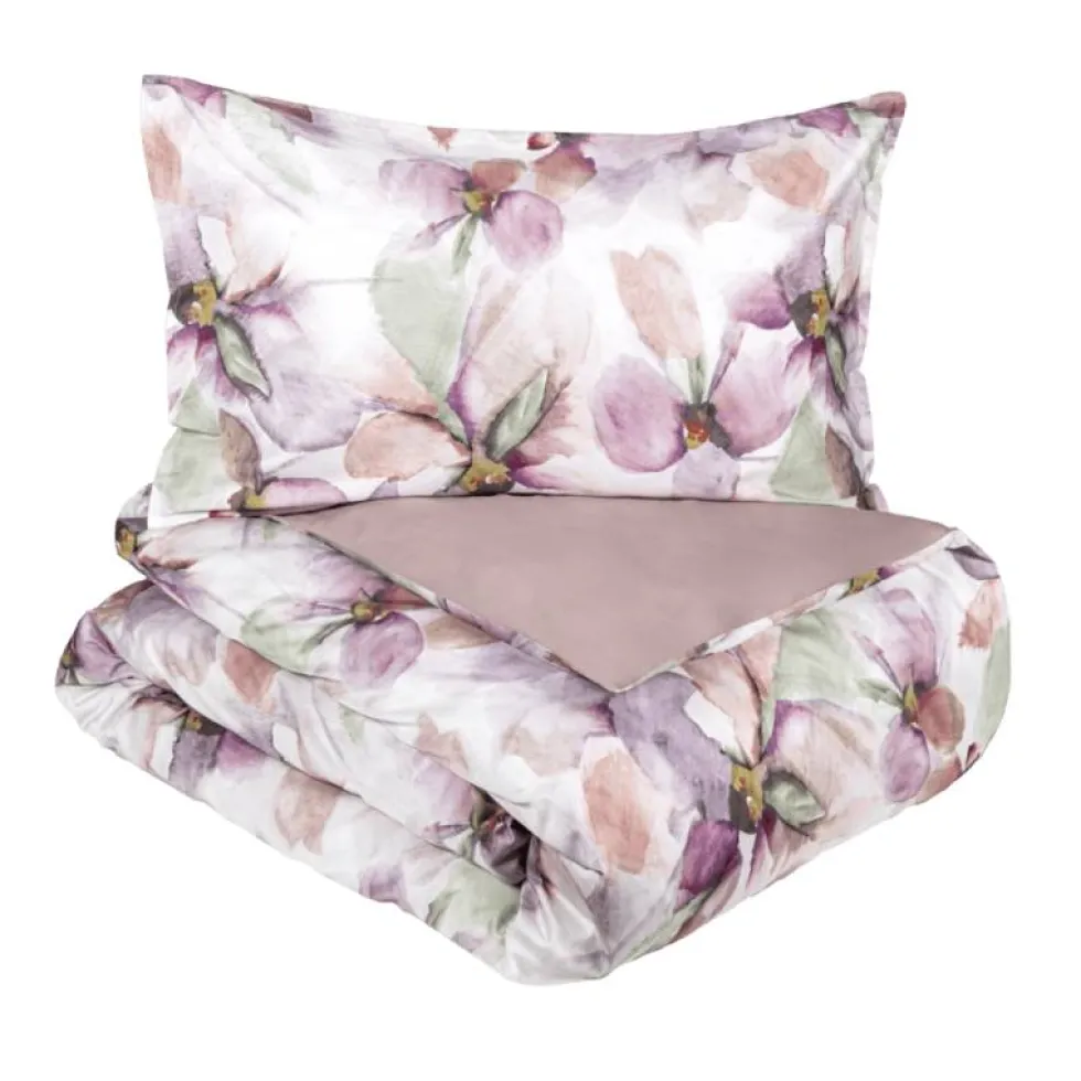 FAZZINI | Parure copripiumino Matrimoniale Percalle TRASPARENZE rosa