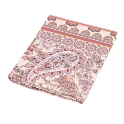 FAZZINI | Telo arredo 100% raso di cotone Samarcanda Rosa 180x290