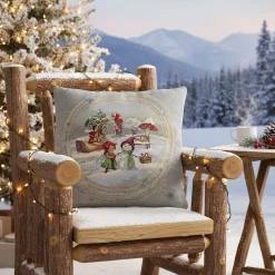 Fodera per cuscino arredo in gobelin Natalizio Fatato 45x45 Natale
