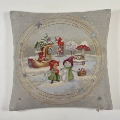 Fodera per cuscino arredo in gobelin Natalizio Fatato 45x45 Natale