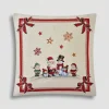 Fodera per cuscino decorativo Natalizia in Gobelin 45x45 Pupazzi di Neve