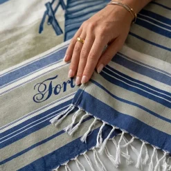 Fouta Telo Mare Forte dei Marmi 100x200 Cotone con Frange Elegante