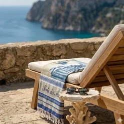 Fouta Telo Mare Forte dei Marmi 100x200 Cotone con Frange Elegante