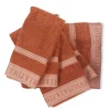 Full Set bagno in spugna 5 asciugamani TRUSSARDI Golf zucca