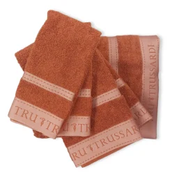 Full Set bagno in spugna 5 asciugamani TRUSSARDI Golf zucca