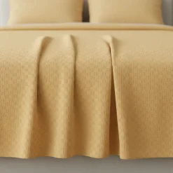 GABEL Copriletto estivo 2 piazze jacquard in piquet di cotone HUGO oro
