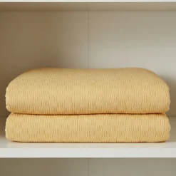 GABEL Copriletto estivo 2 piazze jacquard in piquet di cotone HUGO oro