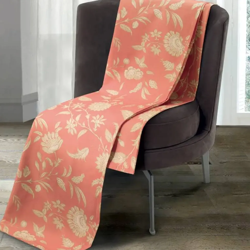 GABEL Telo arredo in cotone FLOR corallo copritutto - 2 misure