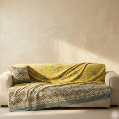 Granfoulard Bassetti Tigullio Oro 180x270 Telo Arredo Giallo Mediterraneo