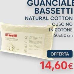 Guanciale Bassetti Natural Cotton Cuscino in cotone 50x80 cm