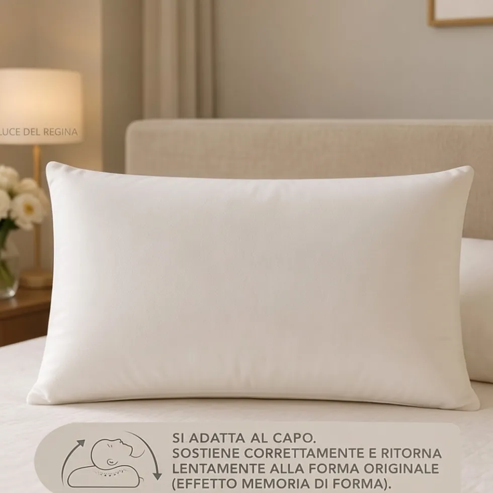 Guanciale in Memory Cuscino Comfort 42x73 cm alto 11 cm
