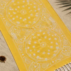 Idea Regalo Estate: Set Mare Fouta e Borsa Coordinata giallo