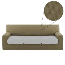 Kit componibile Copridivano 3 Posti + Copricuscino Lungo Genius tortora