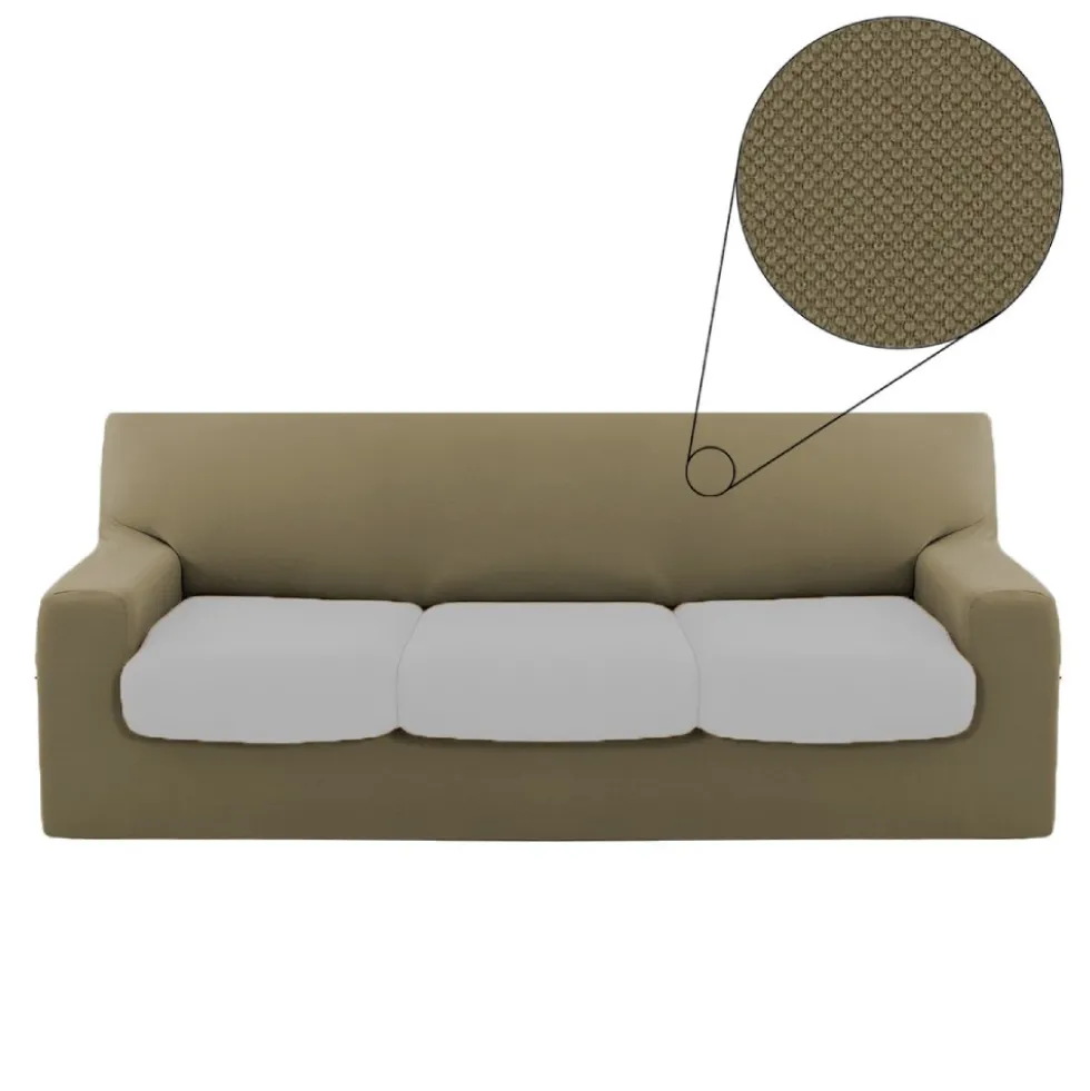 Kit componibile Copridivano 3 Posti + Copricuscino Lungo Genius tortora